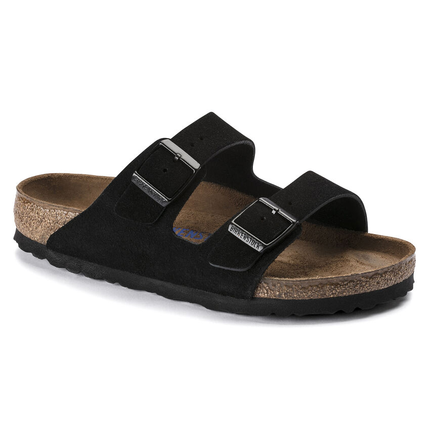 Birkenstock Arizona Soft Footbed Suede Leather Black